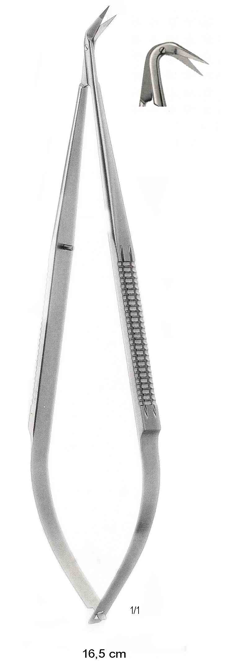 MİKRO MAKAS EĞRİ  125º   16.5 CM   